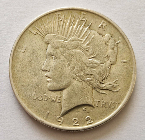 1922 peace silver dollar - peace,