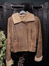 Welligogs Women's Real Sheepskin Bomber Jacket, Size 12. Excellent Condition!