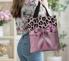 Pink Bow with Leopard Print