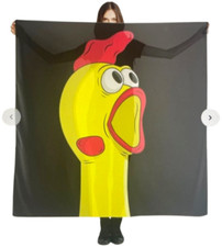 GIANT 55" RUBBER CHICKEN SILK Jumbo Magic Trick Production Funny Table Cover XL