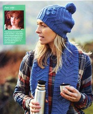 ~ Pull-Out Knitting Patterns For Lovely Cable & Bobble Hat, Cowl & Mittens ~