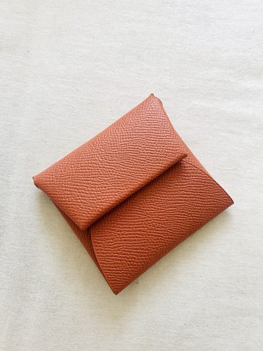 Hermès orange leather coin - leather,