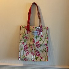 Vintage Oilcloth Royal Horticultural Society SWEET PEA  Shopper/Tote Bag USED 