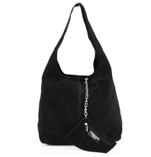 Black Borse In Pelle Suede