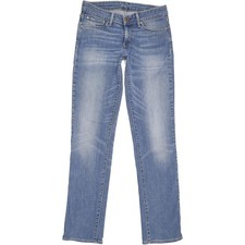 Levi's Demi Curve Women Blue Straight Slim Stretch Jeans W27 L31 (72284)