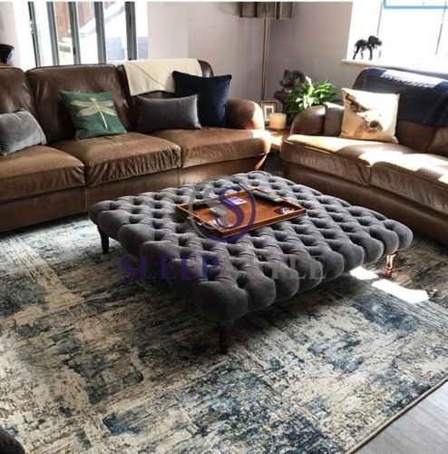 Chesterfield footstool coffee - footstool,