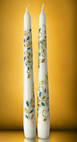Pair elegant hand painted - pair,