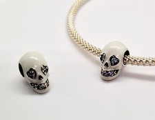 ❤️S925 GLOW IN THE DARK SKULL Charm Pendant ❤️