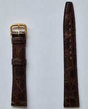 Genuine Crocodile  Watch Strap  14mm  Dark Brown by Cobra France