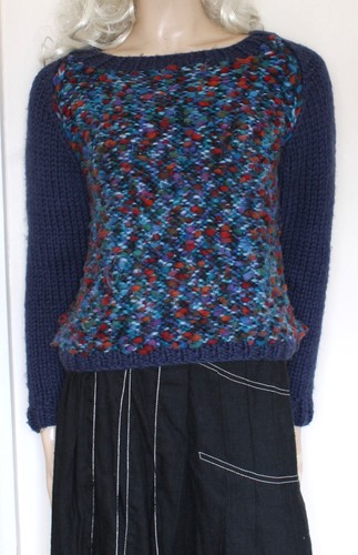 Rowan blue chunky handknitted