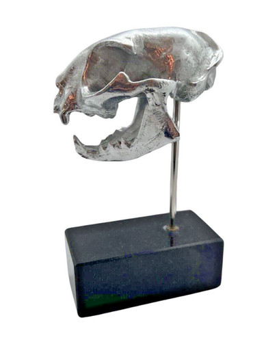 Silver cat skull marble - cat, on