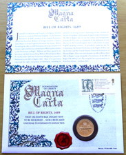 Magna Carta 1689 Bill of Rights  1989 £2 Coin Cover 2015 & Insert Card