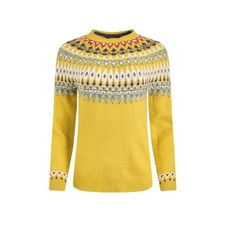 Weird Fish Lowell Eco Fair Isle Jumper Womens in Antique Moss