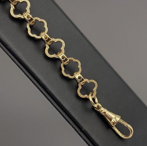 Ladies clover belcher bracelet - clover,