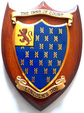 Inns of Court Lincoln's Inn Mess Plaque or Shield Beautifully Hand Restored