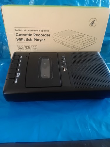 Portable casette recorder with - portable,