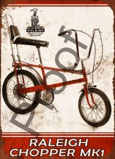 RALEIGH CHOPPER #s226 SIGN 8 x