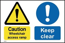 Caution Wheelchair access ramp