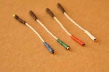Cartridge wires 5N Silver Litz Headshell stylus lead set 1.2mm Gold plated tags