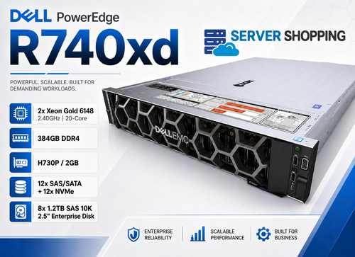 Dell poweredge r740xd gold - dell, 2x