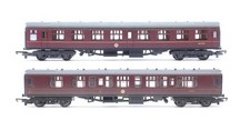 HORNBY/ LIMA 'OO' GAUGE PAIR OF BR MAROON ASSORTED CORRIDOR COACHES