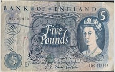 Bank of England £5 Note –