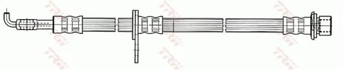 Flexible brake hose - , with