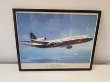 Vintage British Airways Lockheed Tristar 200 37cm Art Print Framed Aviation