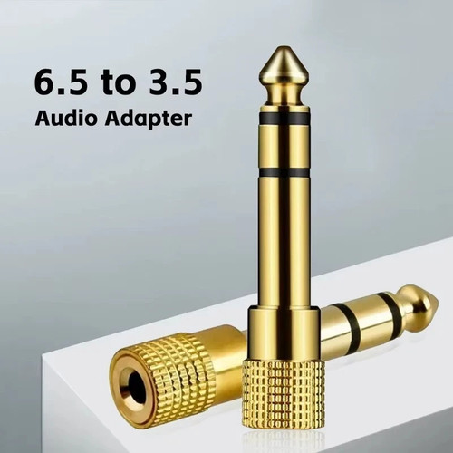 Gold 5mm aux stereo - 3.5mm,