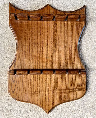 Oak shield spoon display - shield,