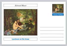Famous Paintings - Luncheon on the Grass by Edouard Manet postcard mint art