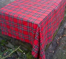 ROYAL STEWART TARTAN RUNNERS, NAPKINS, TABLE CLOTHS NEW - POLYESTER VISCOSE