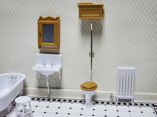 Dollhouse chrysnbon bathroom - dollhouse,