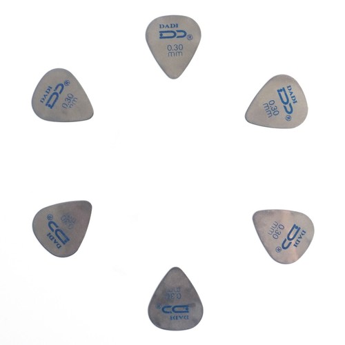 Steel metal guitar picks - 6x,