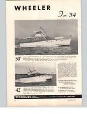 1954 PAPER AD 2 PG Wheeler 50'