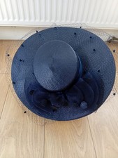 Vintage Retro Large Navy Hat