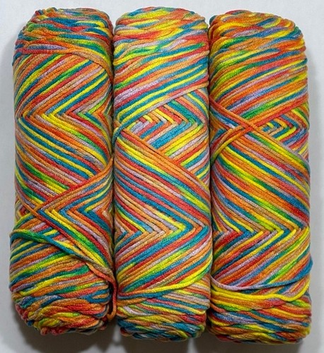 Acrylic yarn striped - striped, self