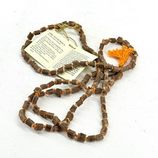 TAJ MAHAL PALACE TULSI MALA WOOD BEAD NECKLACE HINDU PRAYER ROSARY INDIA