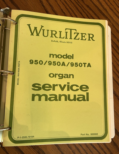 Service manual wurlitzer organ - service,