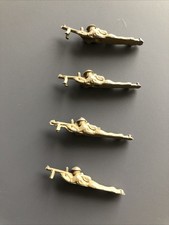 Vintage (Britains/Skybirds?) Miniature Soldiers/Military (Lying Down) (4)