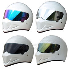 White Racing Motorcycle Helmet