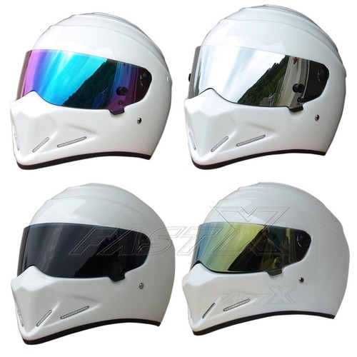 White racing motorcycle helmet - racing,