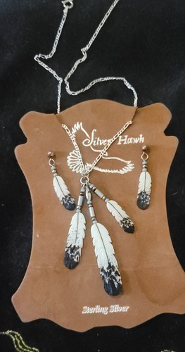 Native american silver hawk - native,