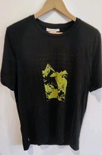 ICEBREAKER, men's, 150 Merino s/s, crewe neck T-Shirt, L, Black, print