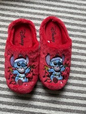 Lilo and Stitch Bedroom Slippers Red Medium  24cm - New With No Tags
