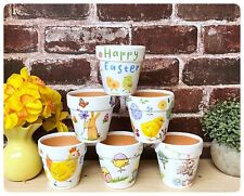 Decoupaged Small terracotta