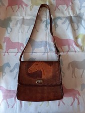 Leather Handbag With Horses Head. Lovely Condition.