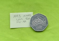 1993 UNC 50p ISLE OF MAN Manx
