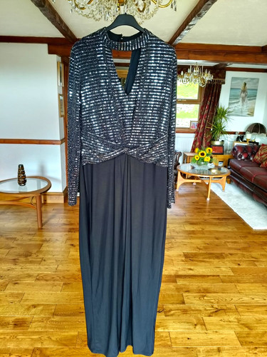 Wallis black silver glittery - black, &