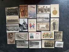 Job Lot of 21 Post Cards/RPPCs/Photos - Military Themed WW1/WW2 - Used/Unused